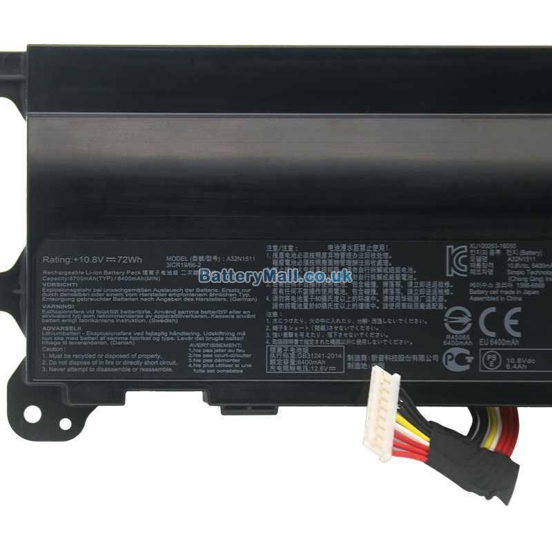 battery for Asus G752VM-GC005T