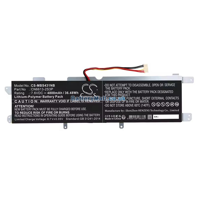 battery for Avita CN6613-2s3p