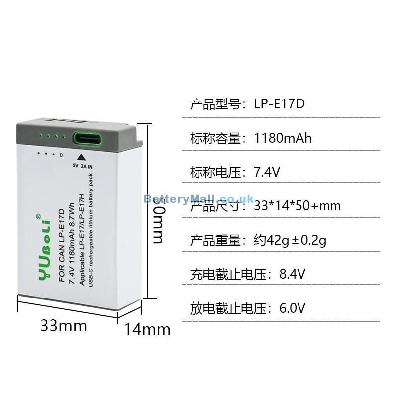 battery for Canon EOS M5