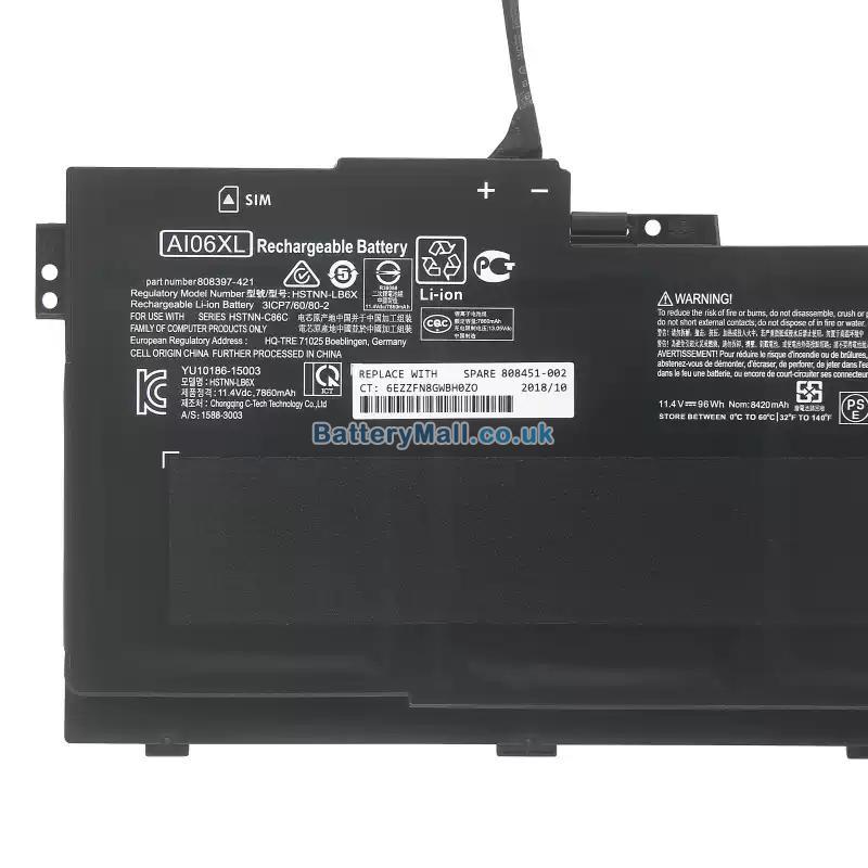 battery for HP HSTNN-C86C