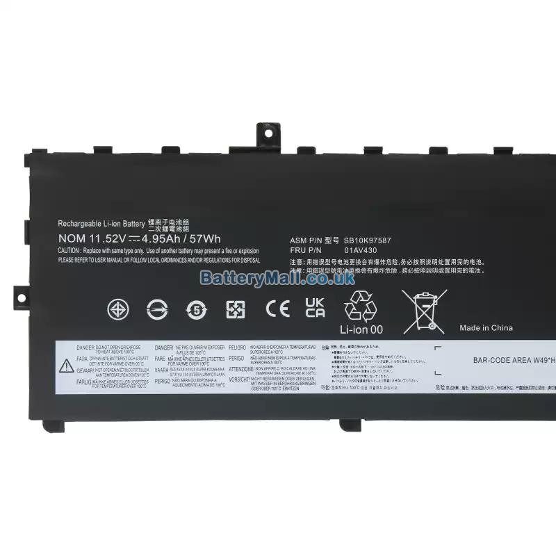 battery for Lenovo ThinkPad X1 Carbon 2018-20KHCTO1WW