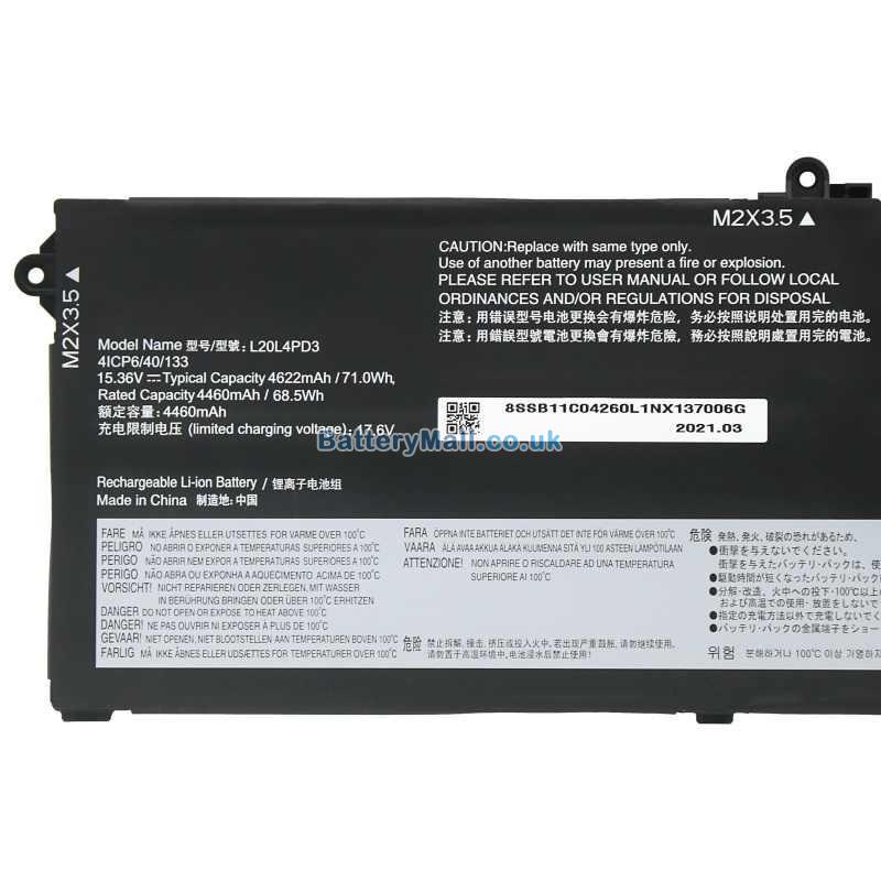 battery for Lenovo ThinkBook 16p G2 ACH-20YM004ECK