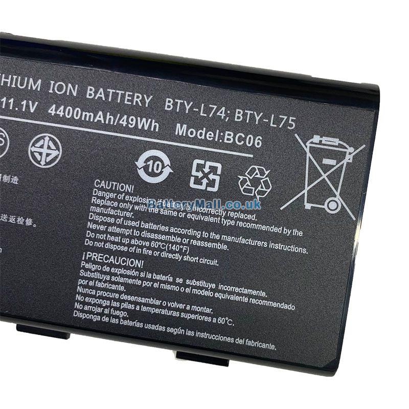 battery for MSI MS-17364B