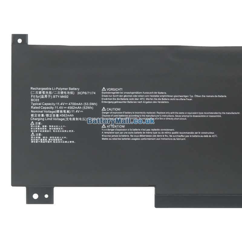 battery for MSI Katana GF76 12UC-001NL